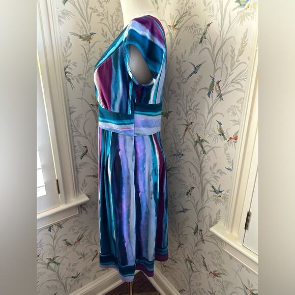 Rabbit Rabbit Rabbit design women’s short sleeves midi dress - Picture 4 of 8